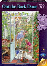 Out the Back Door Veggie Garden Yorkies XL Holdson 500pc Jigsaw Puzzle