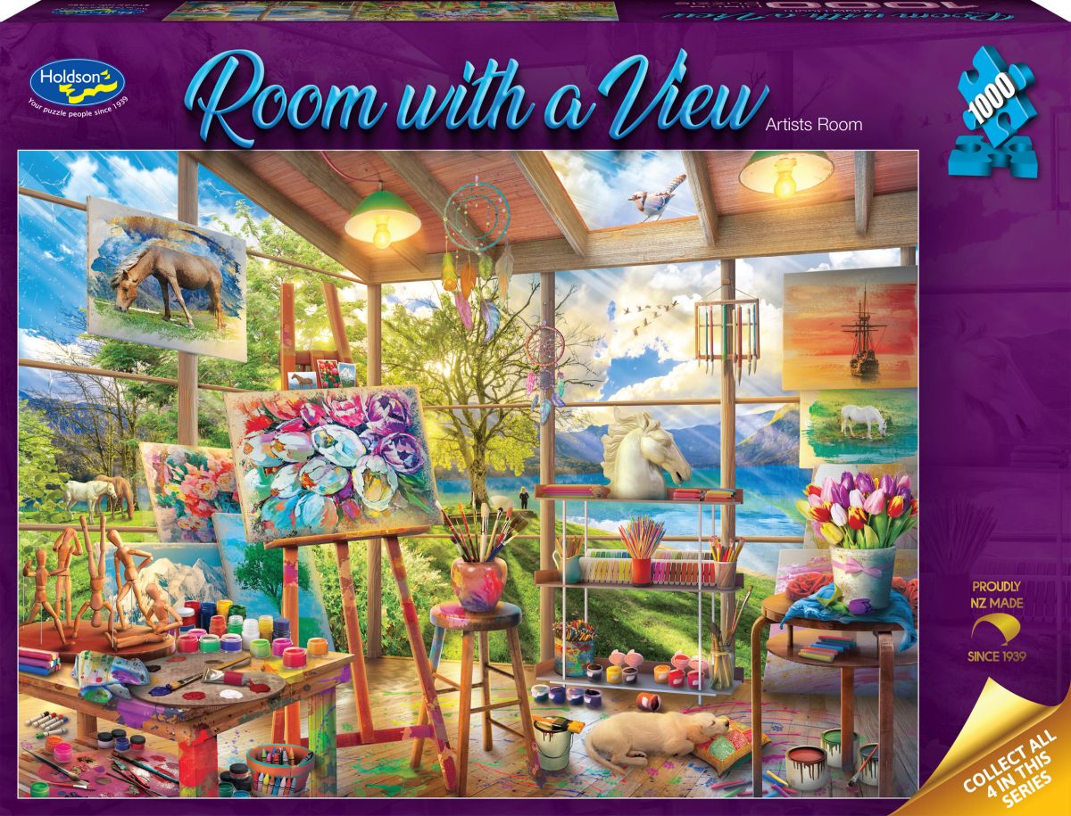 Room with a View Artists Room Holdson 1000pc Jigsaw Puzzle