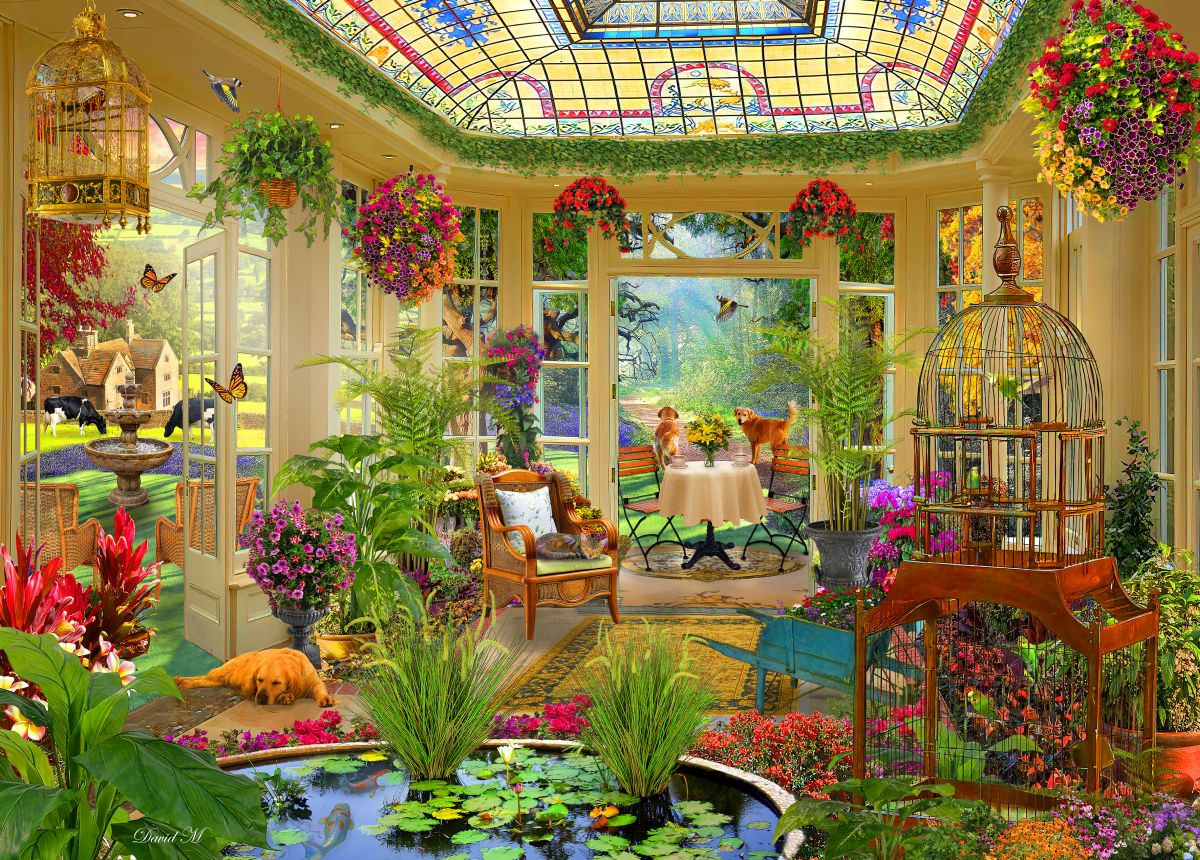 Room with a View the Conservatory Holdson 1000pc Jigsaw Puzzle