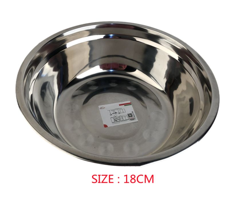 BOWL - STAINLESS STEEL 18CM (12 Units)