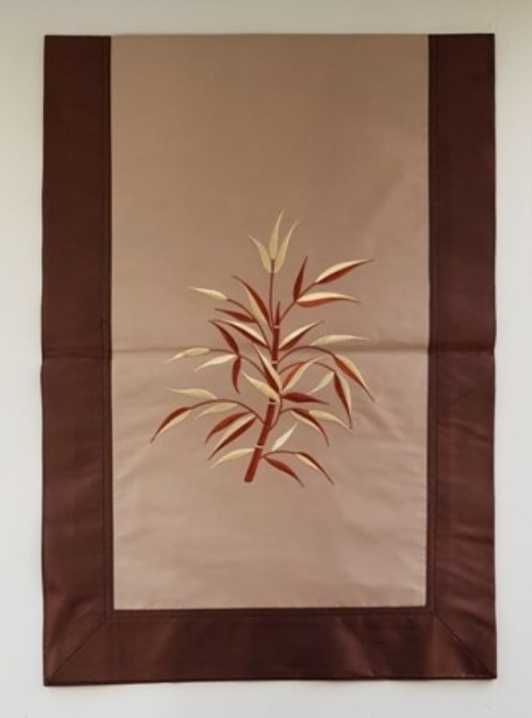 Fabric & Silk Table Runner Dark Brown & Mocca