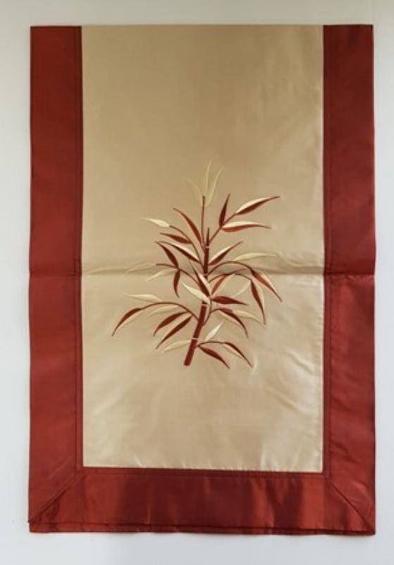 Fabric & Silk Table Runner Copper & Gold