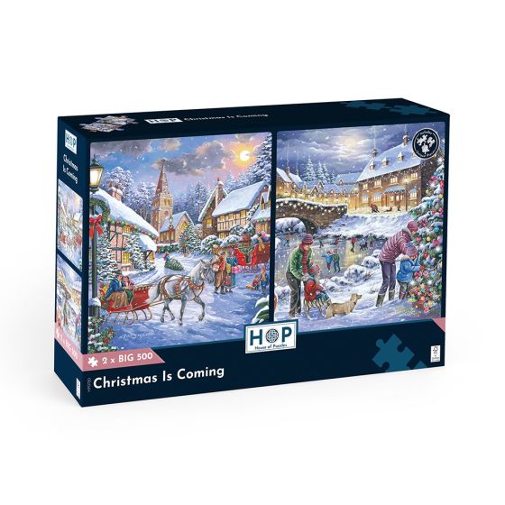 Christmas Is Coming - 2 X Big 500 Piece Puzzle - House of Puzzles
