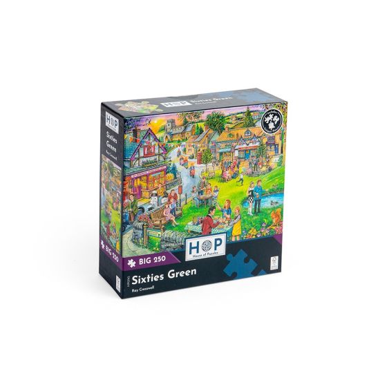Sixties Green - Big 250 Piece Puzzle - House of Puzzles