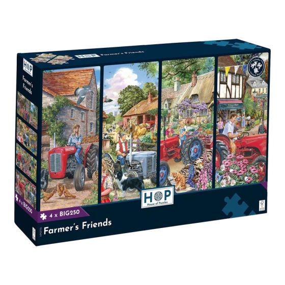 Farmer's Friends - 4 X Big 250 Piece Puzzle - House of Puzzles