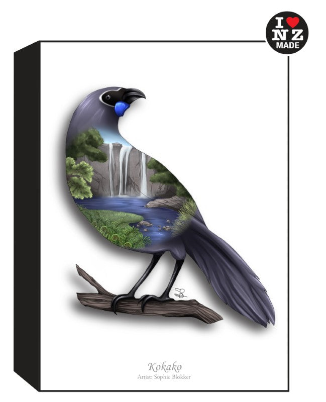 Sophie Blokker Artblock Black Freestanding or Hanging - Kokako