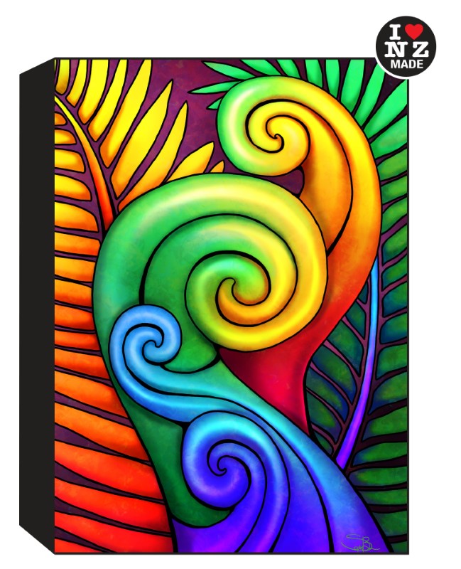 Sophie Blokker Artblock Black Freestanding or Hanging - Koru