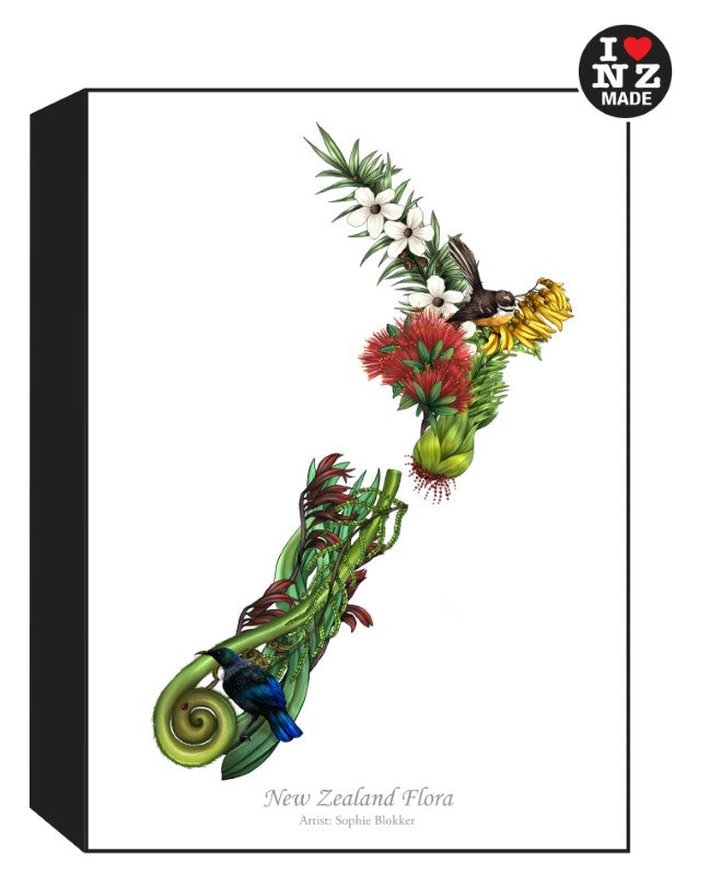 Sophie Blokker Artblock Black Freestanding or Hanging - NZ Flora