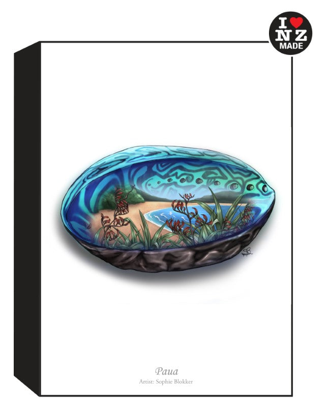 Sophie Blokker Artblock Black Freestanding or Hanging - Paua