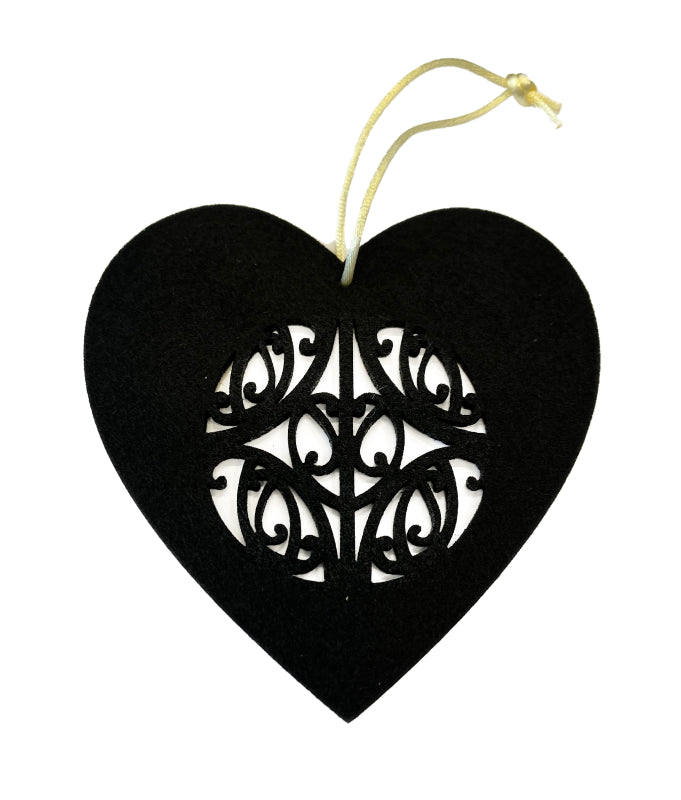 Felt Heart Black - Pattern