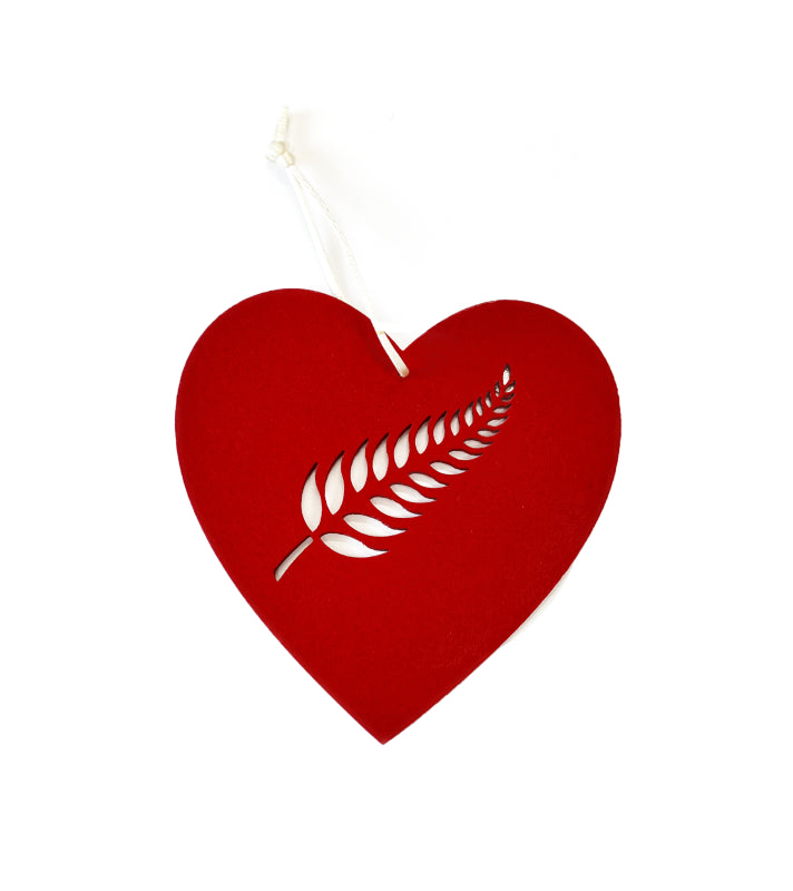 Felt Heart Red - Fern