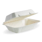 Clam Plant Fibre White 9x6x3in - 125PC