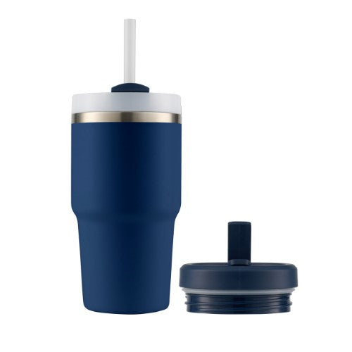 Smoothie Tumbler w/ Two Lids - AVANTI HydroQuech 550ml (Navy)