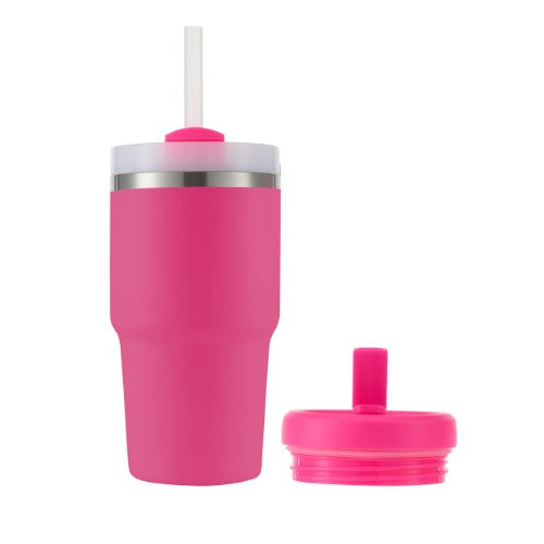 Smoothie Tumbler w/ Two Lids - AVANTI HydroQuech 550ml (Neon Pink)