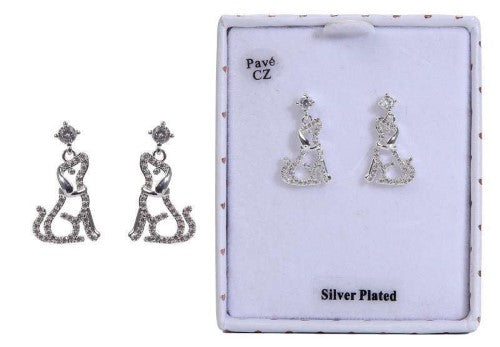 Earring - Equilibrium Silver-Plated Dog (Set of 2)