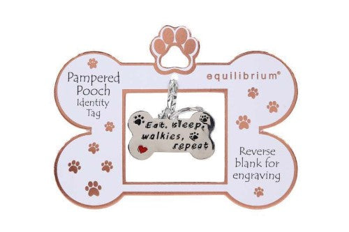 Engravable Pooch ID Tag - Equilibrium Eat Sleep Walk