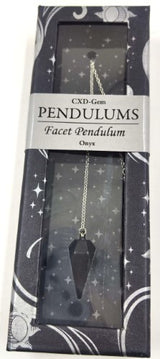 Pendulum - Black Onyx Facet (Set of 2)