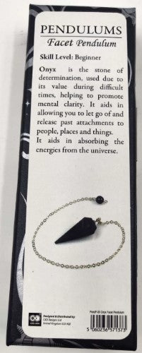 Pendulum - Black Onyx Facet (Set of 2)