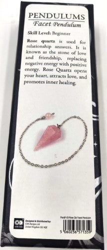 Pendulum - Rose Quartz Facet (Set of 2)
