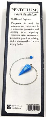 Pendulum - Turquoise(Howlite Facet (Set of 2)