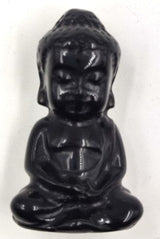 Figurine - Gemstone Buddha Black Obsidian (5cm)
