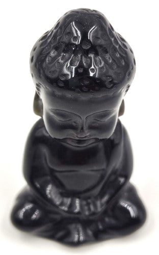 Figurine - Gemstone Buddha Black Obsidian (5cm)