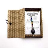 Pendulum Necklace - Amethyst with Chakra Beads (70 x 9cm)
