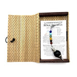 Pendulum Necklace - Black Obsidian with Chakra Beads (70 x 9cm)