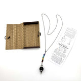 Pendulum Necklace - Black Obsidian with Chakra Beads (70 x 9cm)