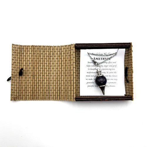 Pendulum Necklace - Amethyst (70 x 4cm)
