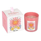 Crystal Chip Candle - The Sun Celestial Rose Quartz