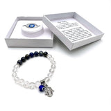 Charm Bracelet - Hamsa Evil Eye Clear Quartz