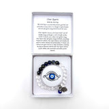 Charm Bracelet - Hamsa Evil Eye Clear Quartz