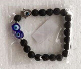 Bracelet - Hamsa Evil Eye Lava Stone