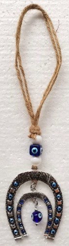 Hanging Ornament - Horse Shoe Evil Eye (Set of 3)