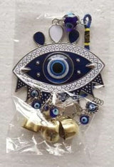 Hanging Ornament - Evil Eye with Bells and Hamsa Hand (23cm)