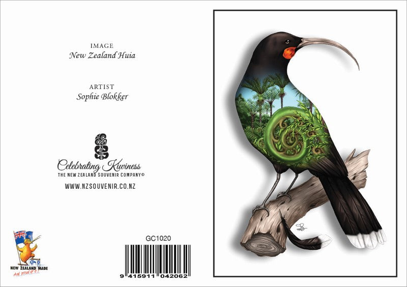 HUI - Sophie Blokker Greetings Card - Huia