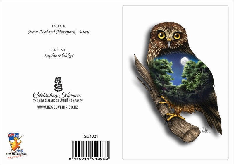 MPK - Sophie Blokker Greetings Card - Morepork