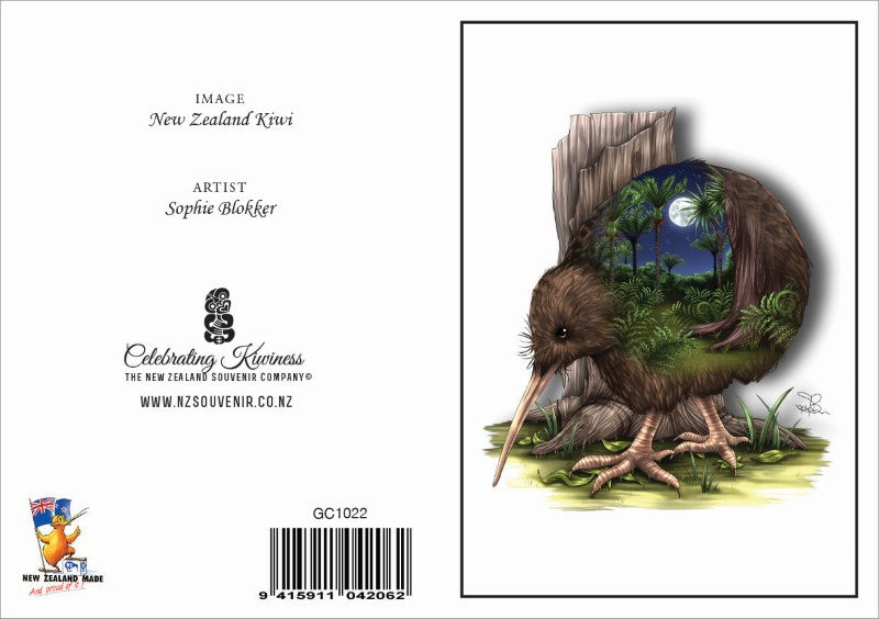 KIW - Sophie Blokker Greetings Card - Kiwi