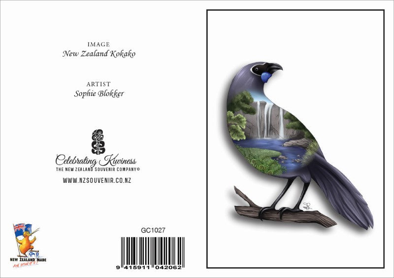 KOK - Sophie Blokker Greetings Card - Kokako
