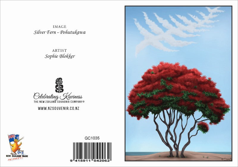 POH - Sophie Blokker Greetings Card - Pohutukawa