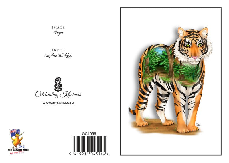 TiG - Sophie Blokker Greetings Card - Tiger