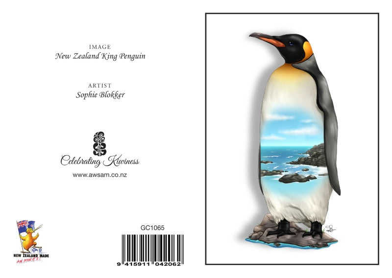 KPG - Sophie Blokker Greetings Card - King Penguin