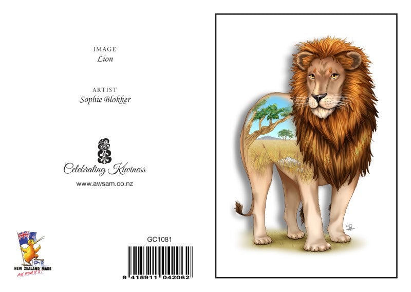 LIO - Sophie Blokker Greetings Card - Lion
