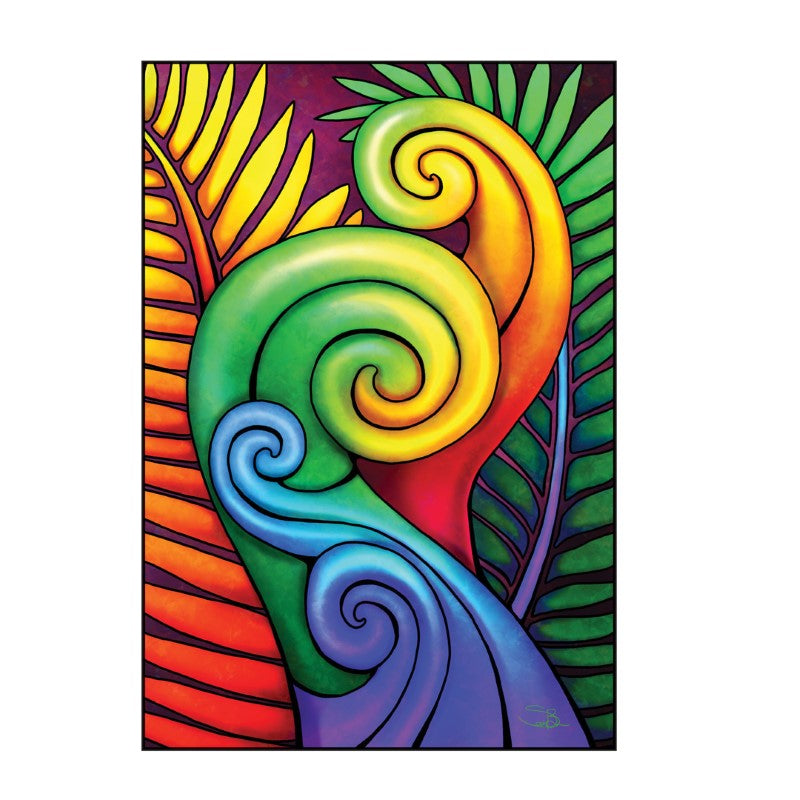 KORU - Sophie Blokker Greetings Card - Bright: Koru