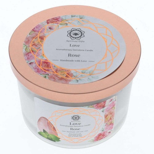 GEMSTONE CANDLE - Love Rose (256gms)