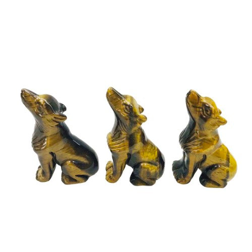 Ornament - Tiger Eye Wolf (4.8CM)