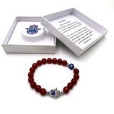 Bracelet - Hamsa Evil Eye Red Agate