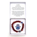 Bracelet - Hamsa Evil Eye Red Agate