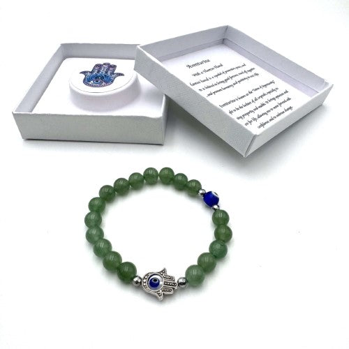 Bracelet - Hamsa Evil Eye Aventurine